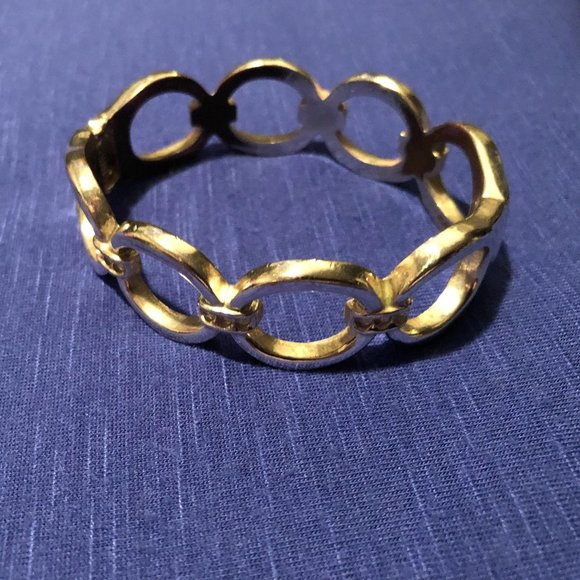 NY & Co. Jewelry - Silver Circle and Rhinestone Cuff Bracelet